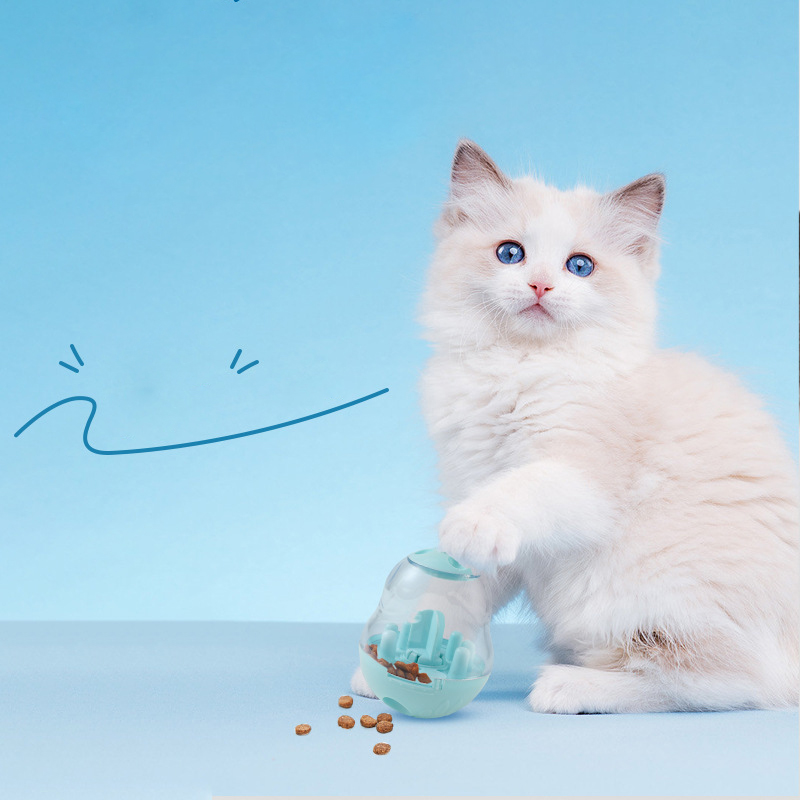 Pet feeder for cats and dogs, food leakage device that does not collapse, Weng Wen puzzle toy