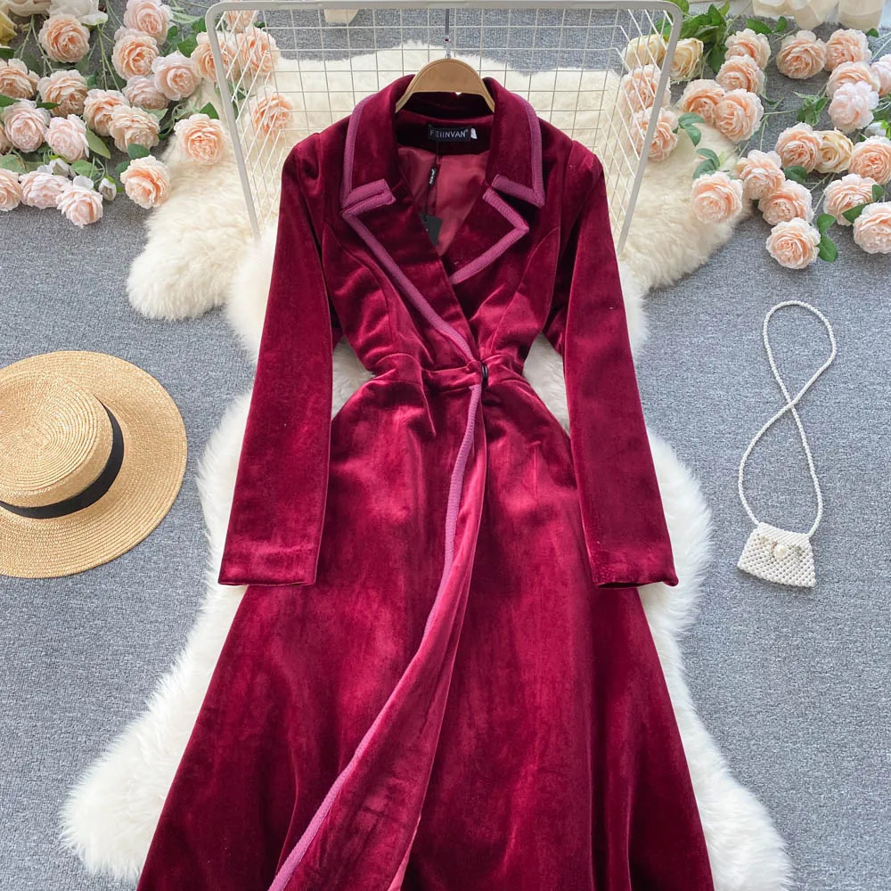 Amolapha Womens Long Sleeve Thick Trench Coat Womens Pocket Open Collar Straight Shirt Windproof Manto Womens Warm Coat 241031