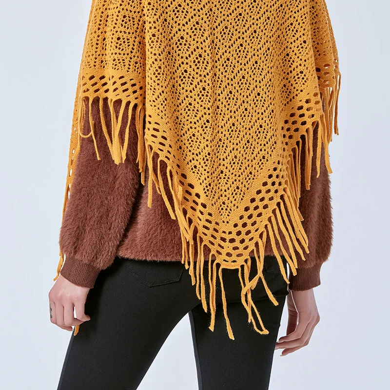 Women Cashmere Winter Scarf Knit Pashmina Bandana Plaid Female 2025 hollow out Triangle Scarves Blanket new Shawls And Wraps Bufanda