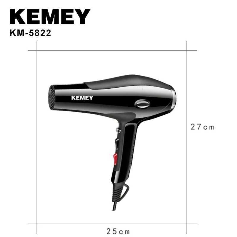 Hair Dryers KEMEI KM-5822 High Quality 3500W High Power Two Speed Three Temperature Adjustment Professional Hair Dryer 240401