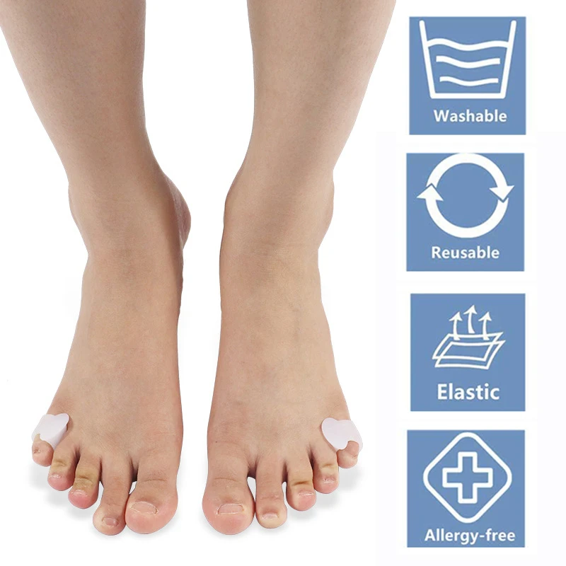 Pexmen 2Pcs/Pair Gel Toe Separator Pinky Toe Spacers Little Toe Protector new 2025 for Preventing Rubbing Relieve Pressure Foot Care Tool