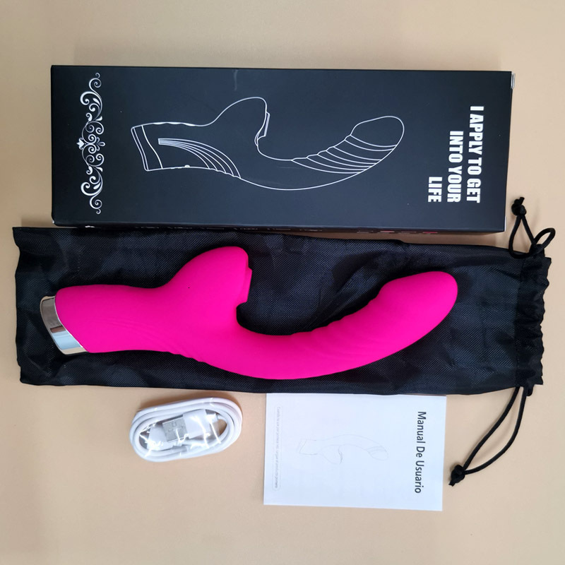 Vibrator For Women 2 In 1 Licking Machine Clitoris Stimulator G-Spot Powerful Vibro Dildo Wand Female Clit Sucker Adult Sex Toys 240307