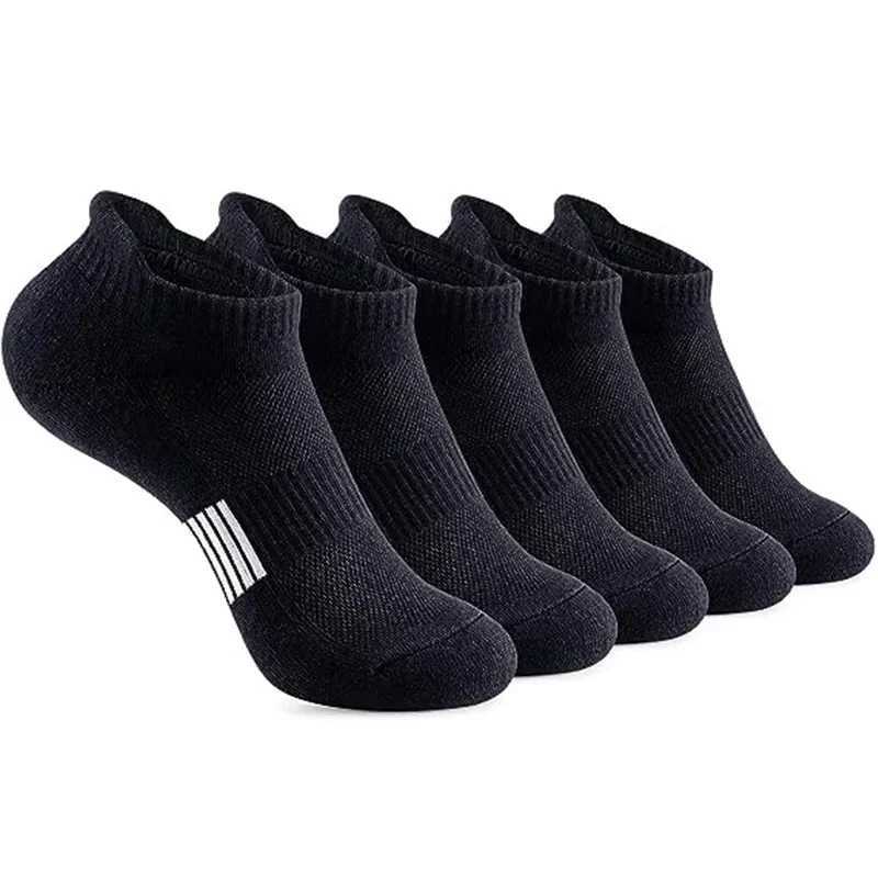 5 Pairs Ankle Women Athletic No Show Running Comfort Cushioned Men Sport Sweat-absorbing and Breathable LX241102