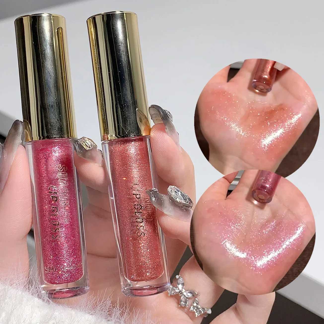 Dream Shiny Lip Color Shiny Diamond Glitter Lip Color Waterproof Long lasting Moisturizing Crystal Jelly Shiny lipstick W241101