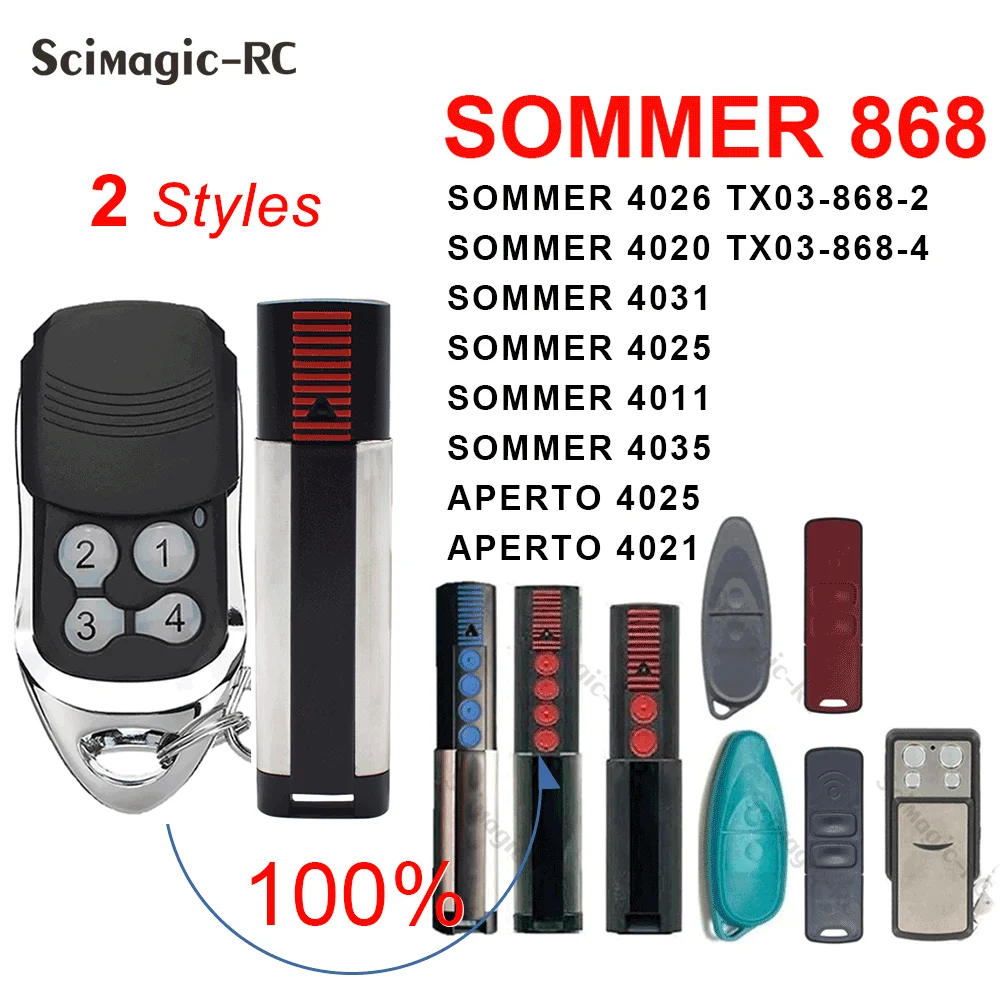 SOMMER Garage Door Remote Control 868 2025 new mhz Handheld Transmitter Replacement 4020 tx03 868 4 2