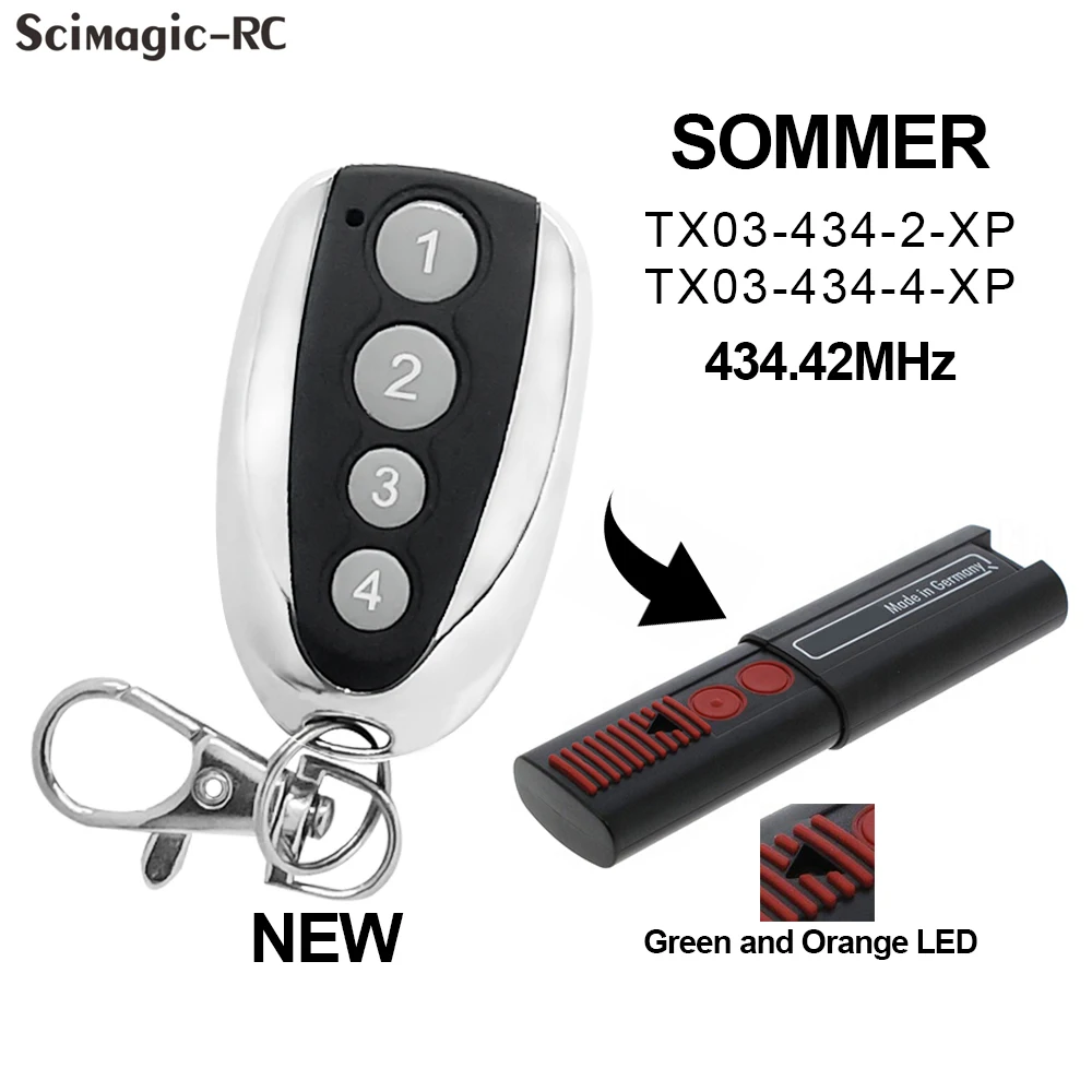 SOMMER TX03-434-4-XP 434.42MHz Garage Door Remote Handheld Transmitter Command