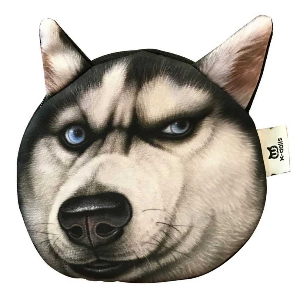 Portable Dog Expressi Dog Pattern Coin Purse Siberian Husky Bulldog Change Storage Bag Coin Mey Bags Purse Card Holder GirlsXJ241111