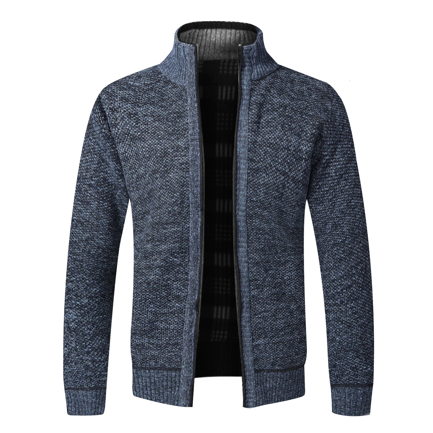 Autumn Winter Warm Cardigan Men Fleece Sweaters Full Zip Jackets Slim Fit Knitted Sweater Coat American Jersey 241024