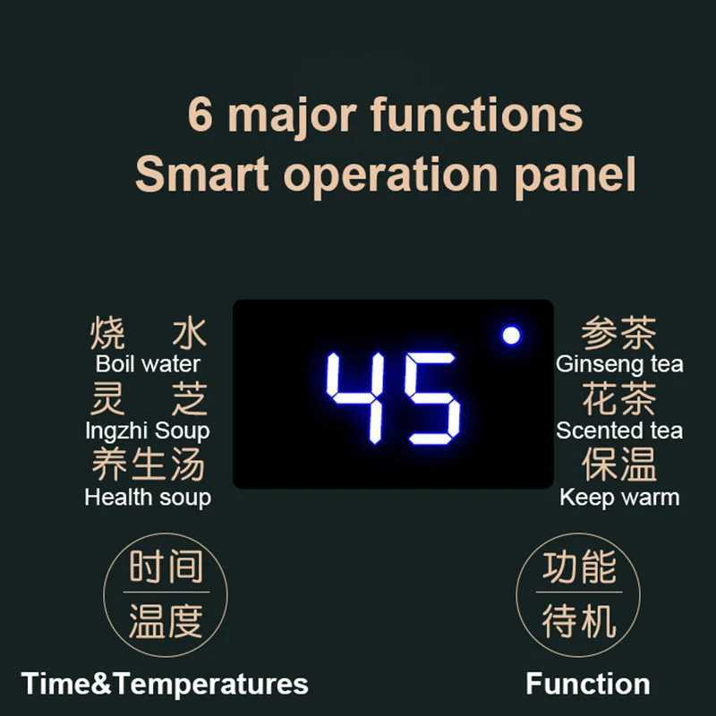 600ml Mini Electric Kettle with Temperature Control and Smart Portable Teapot Y241102