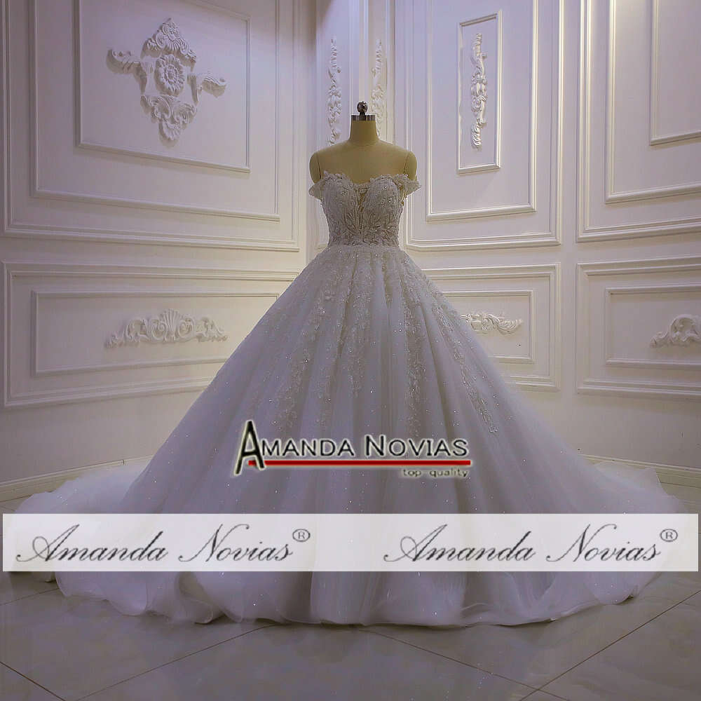 Off The Shoulder Sweetheart Ball Gown Wedding Dress