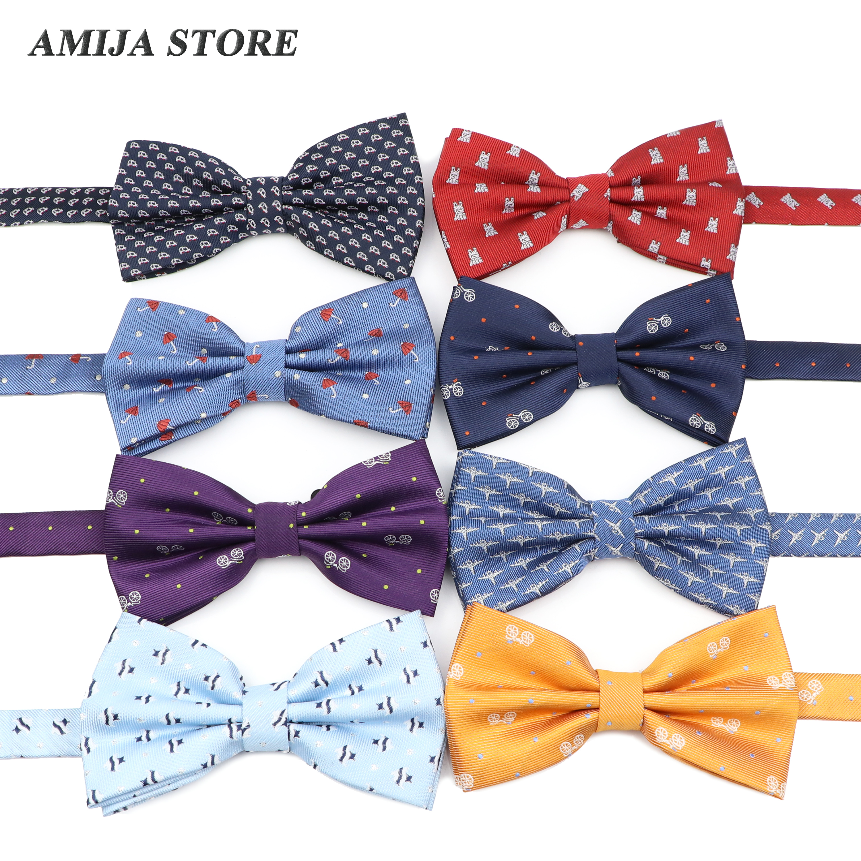 Classical Bowties Bicycle Airplane 2025 Fish Dog Umbrella Bowknot Pattern Baby Kids Pet Bow Tie Parent-child Set new Party Wedding Gifts