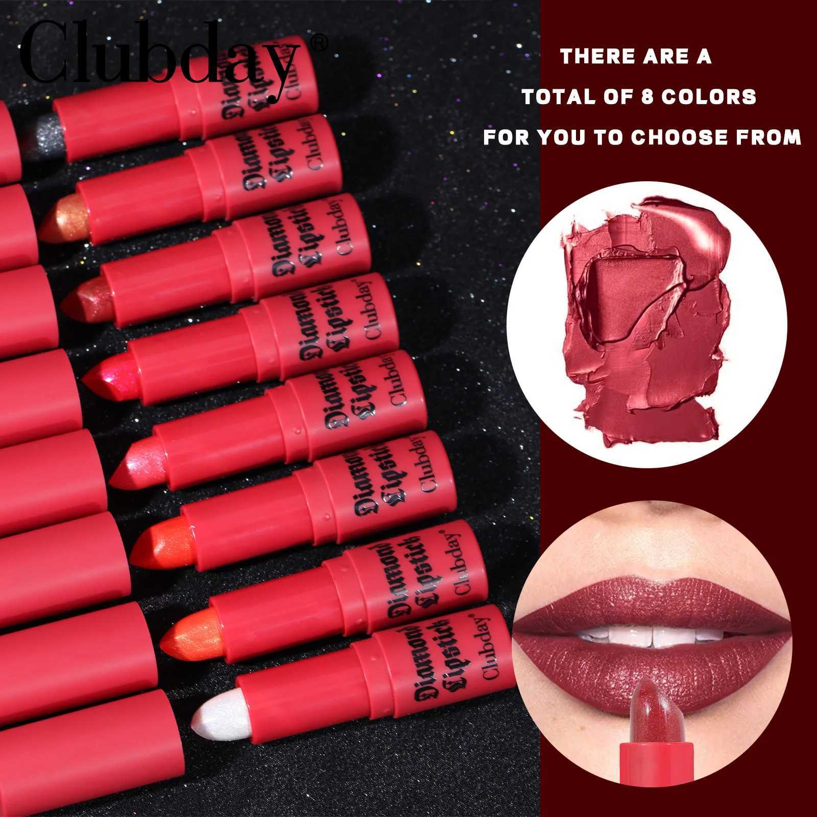 Clubday 8-color velvet lip gloss lipstick fadeless non stick cup pearl diamond lipstick W241101