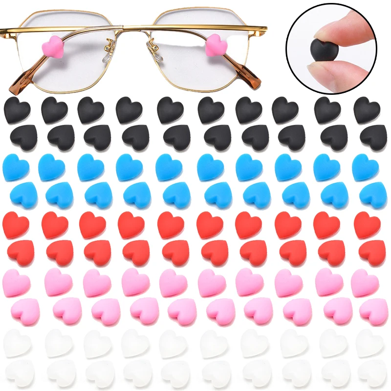 Colorful Heart 2025 Anti Slip Ear Hook Eyeglass Eye Glasses Silicone Grip new Sleeve Holder Spectacle Eyeglass Grip Eyewear Accessories