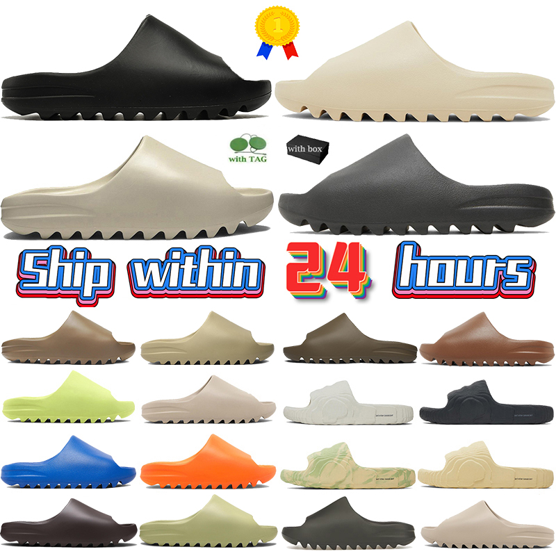 Designer Men Women Slides Slippers Sandals KW Onyx MX Cinder Sand Bone Resin Stone Sage Slate Grey Vermilion Slide Slipper Mens Womens Shoes Summer Beach Slipper
