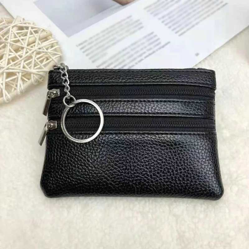 Fi Leather Coin Purse Women Small Wallet Change Purses Mini Zipper Mey Bags Childrens Pocket Wallets Key HolderXJ241111