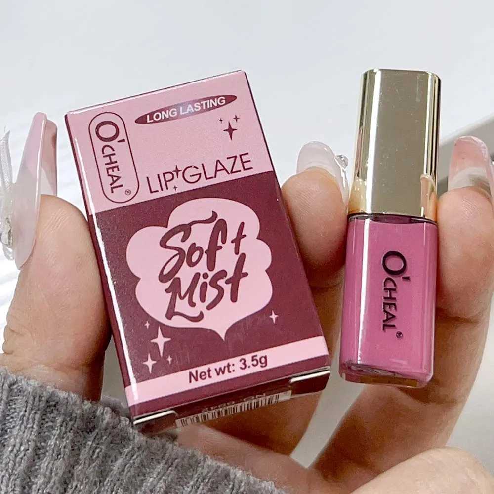 Mini 10 color liquid lipstick waterproof stick free cup durable velvet matte nude purple lipstick gloss cosmetic care W241101