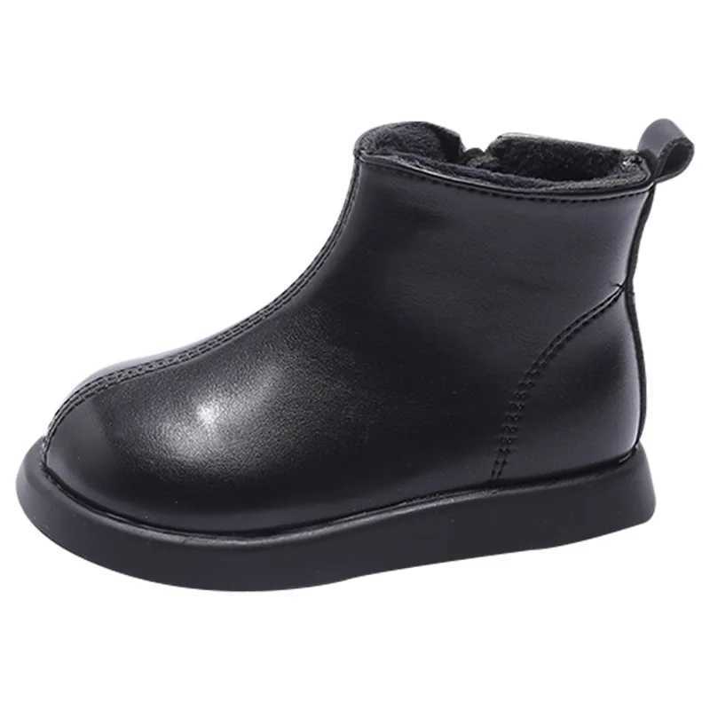 Little girl autumn warm wool ankle boots winter childrens boots 2-10 years old childrens boots brown black M241102