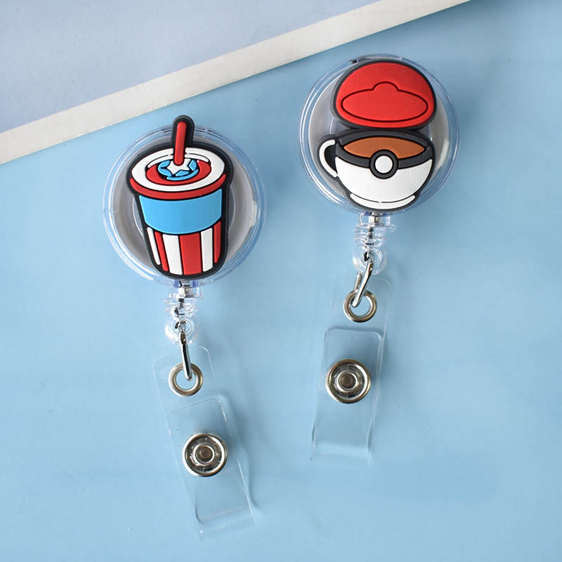 1PCS Retractable Pull Badge Nurse Cute Bubble Milk Tea Badge Reel Clip Badge Holder 2025 Doctor ID Card School new Student Office