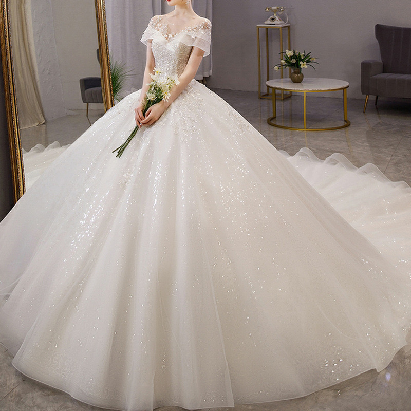 princess bg wedding dress Tulle Sweep Train Zipper beach Boho Lace Wedding Dress 2024 Plus Size Bride gowns new Robe De Mariee Ruched Country Beach ve