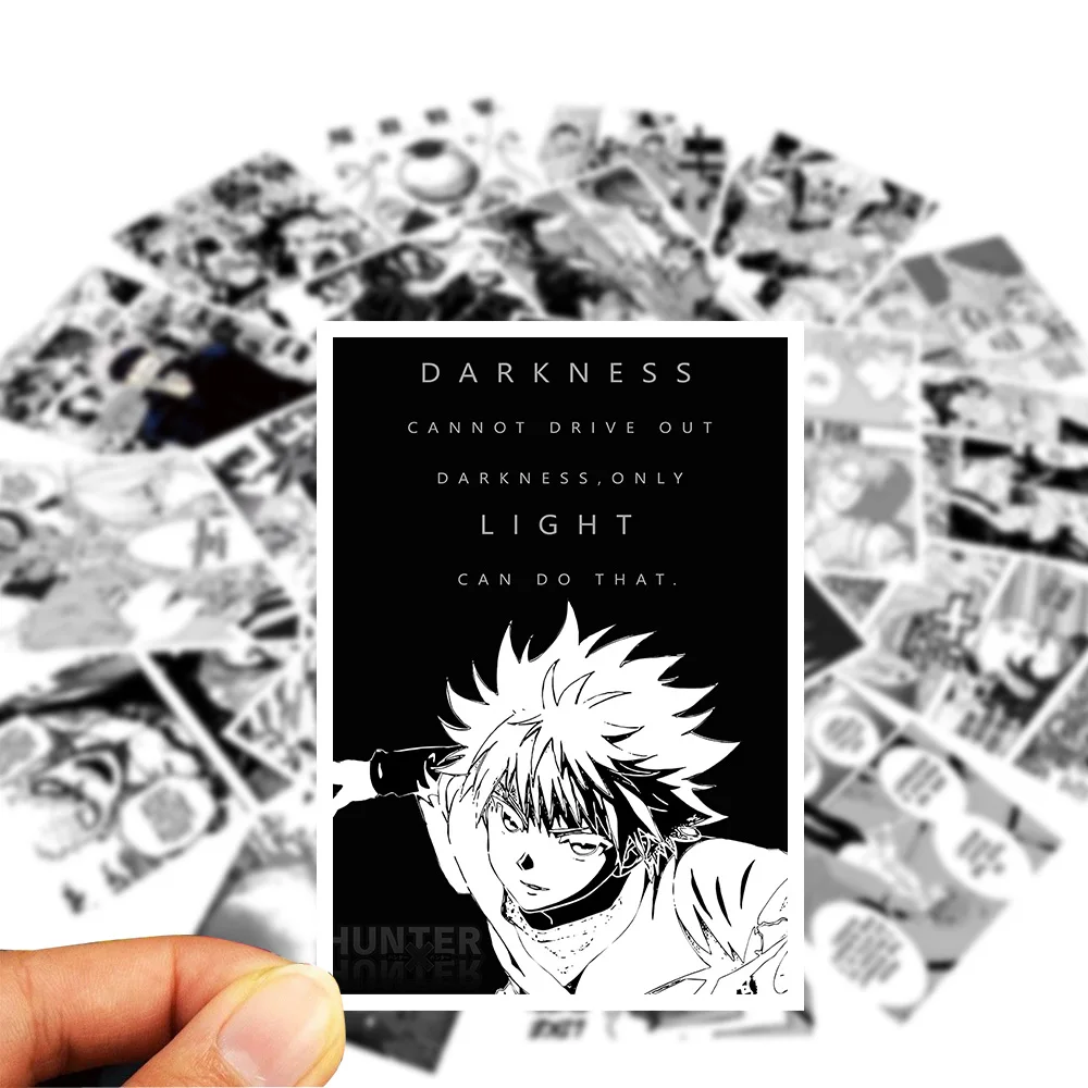 new 25PCS Black And White Anime Posters Waterproof Stickers Laptop PVC iPad 2025 Bicycle Toy Decals