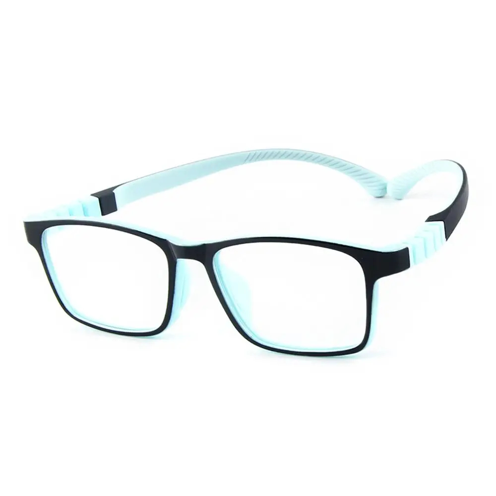 Kids Silicone Square Frame Glasses Children Boys Girls Ultralight Transparent Optical Spectacle Eyewear Clear Lens Eyeglasses