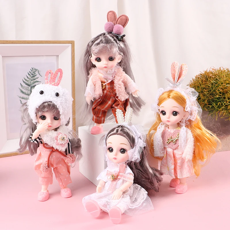 17cm new Doll with Clothes Shoes DIY Movable Removable Joints Figure Girl Boy 2025 Birthday Gift Toys Cute Doll