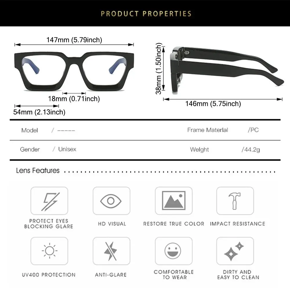 Trendy Anti-blue Light Glasses Vintage Small Square Computer Glasses Men Women Retro Ins Popular Eyewear
