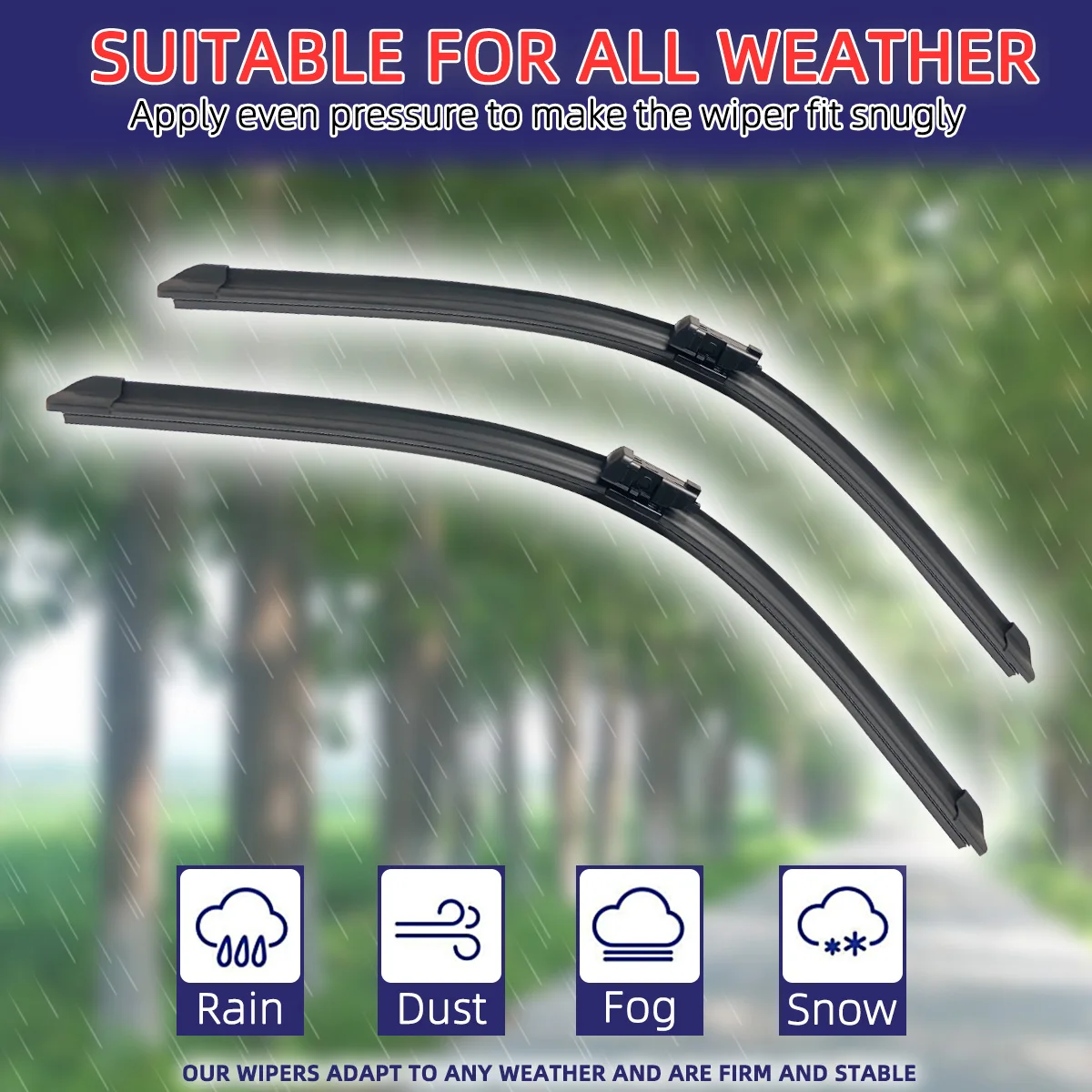 Car new Wiper For 2025 Fiat 500 312 2007-2017 Front Wiper Blades Soft Rubber Windscreen Wipers Auto Windshield 24" 14" 600mm 350mm