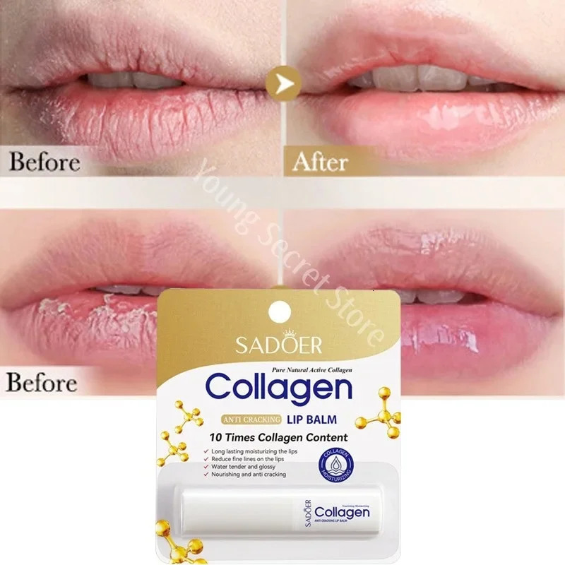 Collagen lipstick Anti crack Nourishing Lipline Removing Dead Skin Refreshing Non greasy Lip Care 241031