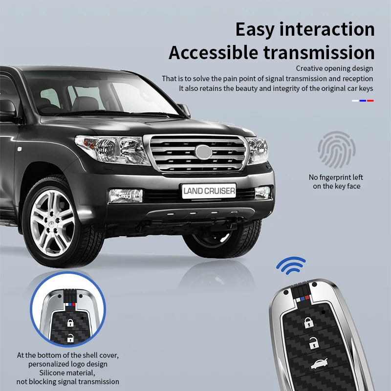 Zinc 2025 Alloy new Car Key Cover Case For Toyota RAV4 Highland Coralla Hilux Fortuner Land Cruiser Camry Crown Keychain Accessories