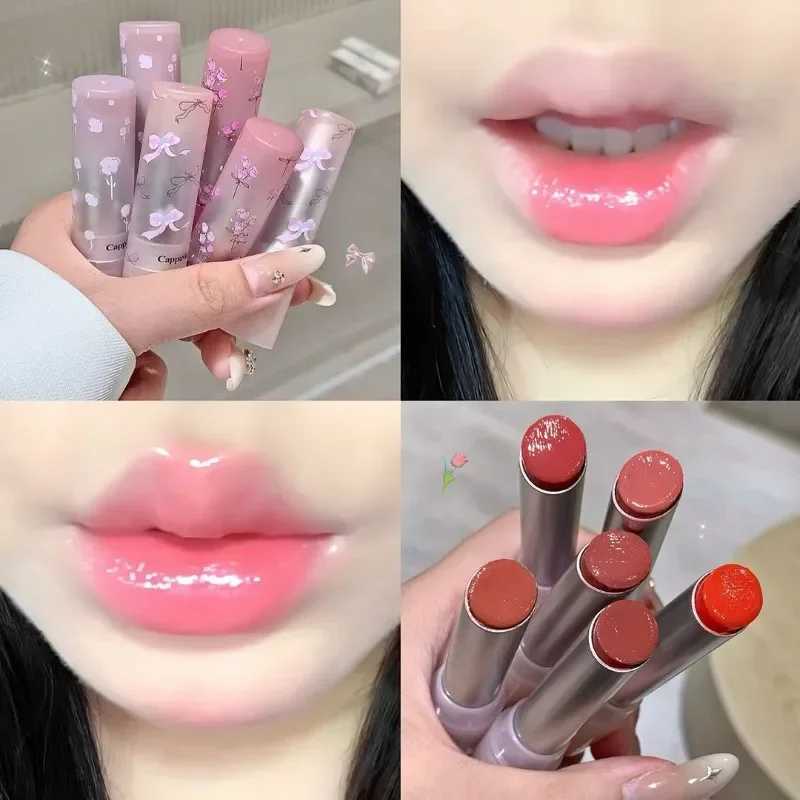 Red heart grapefruit lipstick gloss peach jelly lipstick gloss lasting moisturizing lipstick easy coloring waterproof lipstick W241101