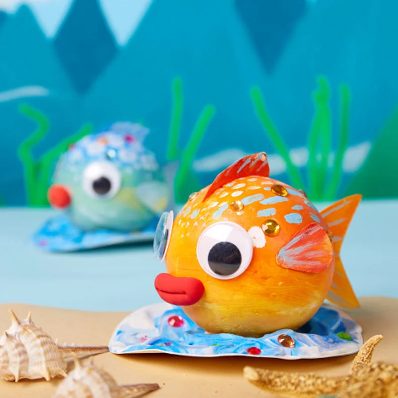 DIY Bubble Fish Drawing new 2025 Toys For Children Foam Ball Painting Kindergarten Art Kids Craft Educational Toys Decorations Gifts