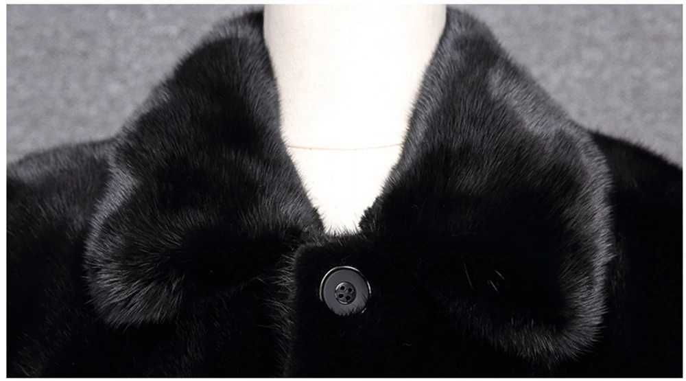 mink coat male overall mink long fur coat mink fur coat large size Haining medium and old Fur coat men jacketX241102