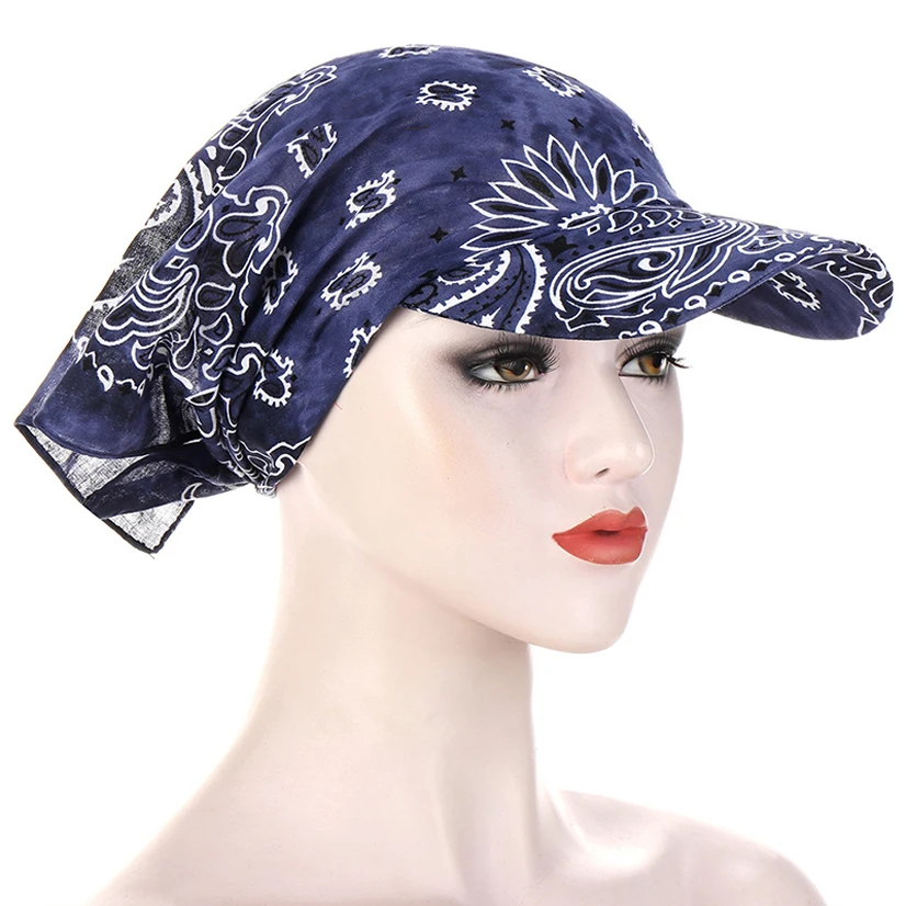 Unisex Bandana With Print Hedging Hat Sunscreen Turban Summer Outdoor Headscarf Headpiece Scarf Cap Ladies Hooded Scarf Fashion