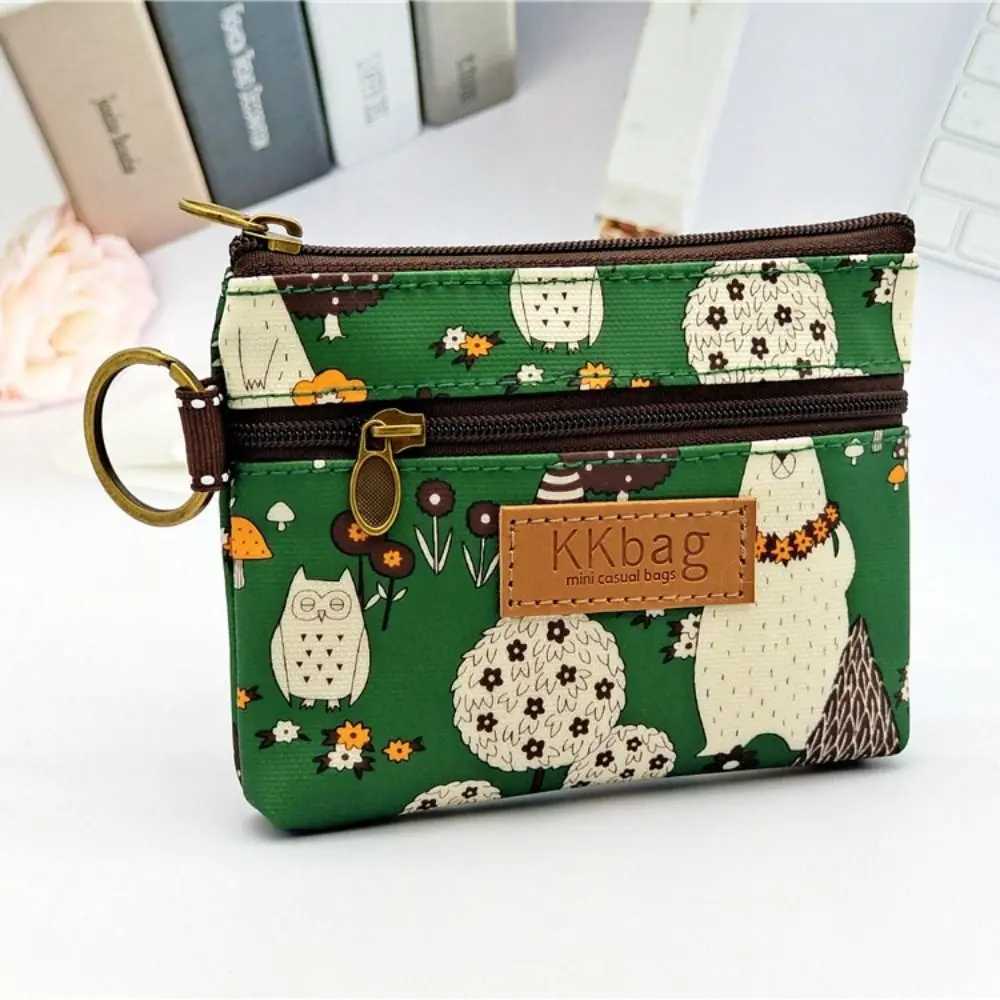 New Carto Animals Wallets Zero Purse Coin Bag Women Short Mini Key Card Holder Storage Bag Cute Zipper Purse Student Mey BagXJ241111