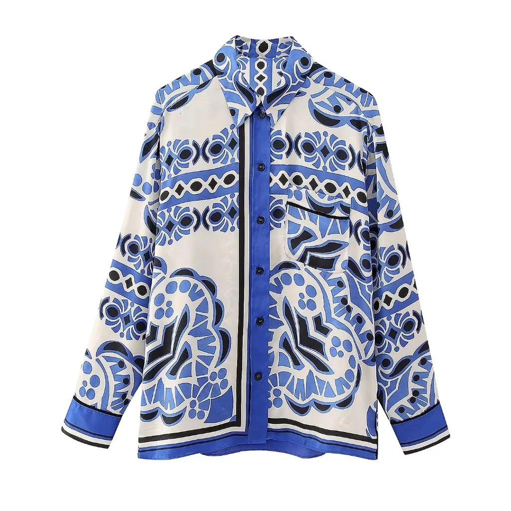 Print Women Shirt Summer Fashion Loose Wide Leg Pants Female Clothing Elastic Waist Streetwear Femle Trousers Split Set 240329