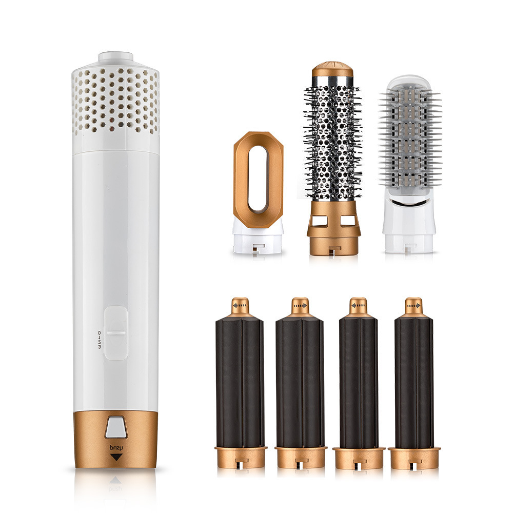 Curg Irons 7 In 1 Rotating Curler Comb Brush Dryers For Styg Tool Multi-Functional Hair Dryer