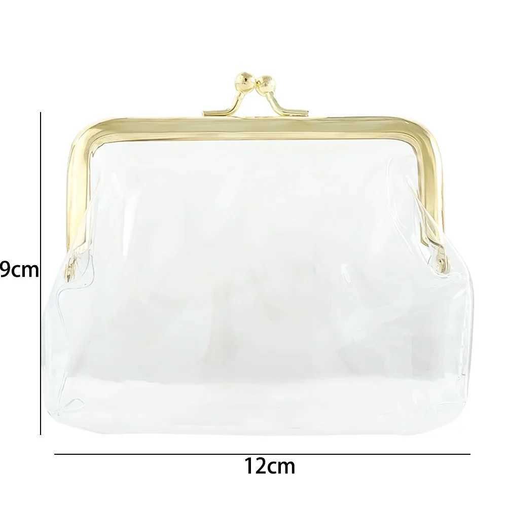 2024 Transparent Coin Purse Lipstick Credit ID Card Ir Mouth Clip Bank Card Bus Card Holder Change Purse Small WalletXJ241111