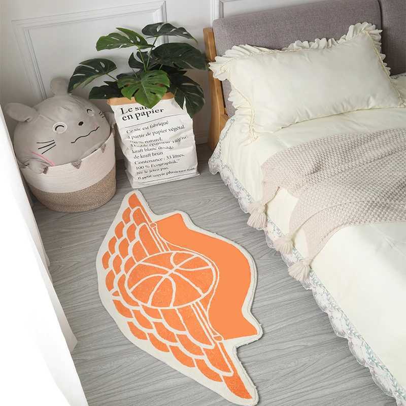 Irregular Shaggy Basketball Rug Sneakers Area Rugs for Living Room Carpet Kids Bedroom Trendy Home Hairy Floor Mat Anti-slipXJ241101