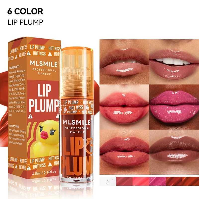 6-color mirror moisturizing lipstick shiny transparent crystal jelly lipstick gloss duck lipstick non sticky sexy lipstick W241101
