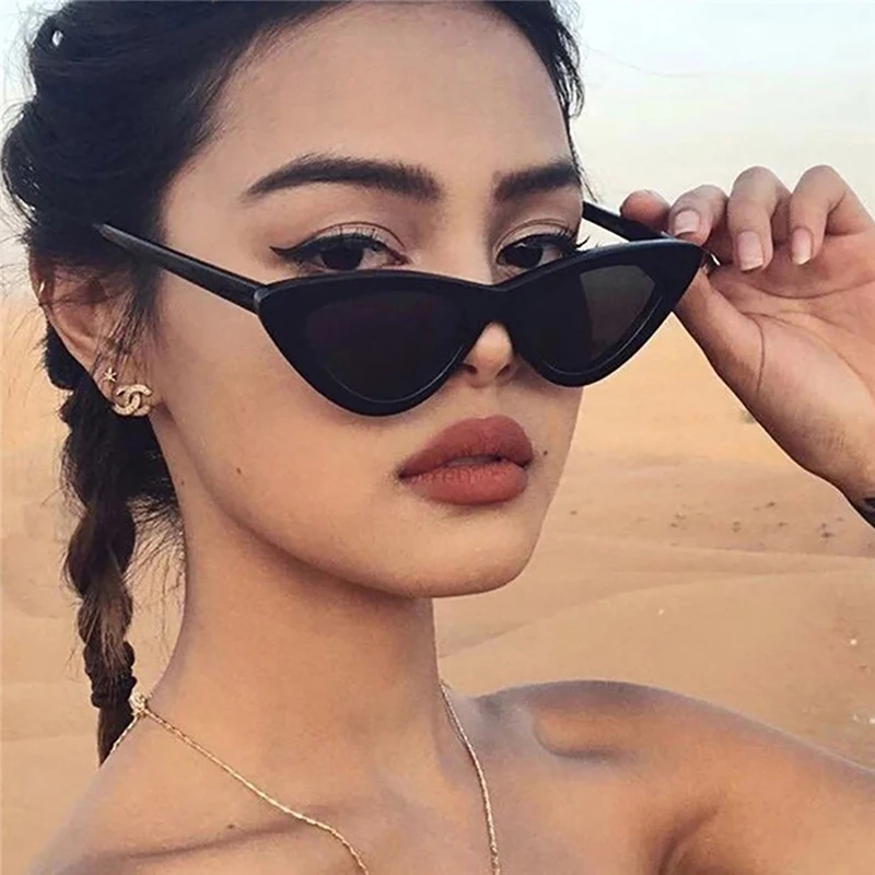 Vintage Cat Eye Triangle Sunglasses 2025 Small Sun new Glasses UV400 Polarized Streetwear Trending Eyewear Shades Female Glasses