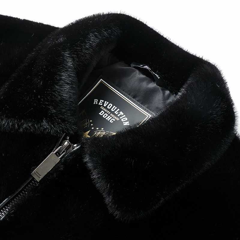 Winter Coats for Men Mens Faux Fur Coat 2024 Square Collar Winter Jacket Business Thickened CoatXJ241102