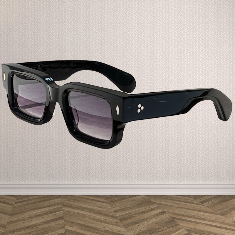 Ascari Acetate Sunglasses Designer 49-23 Handmade TOP Quality High Square Glasses Retro Vintage Frame for Men Driving Women Optical Handcrafted in Jap