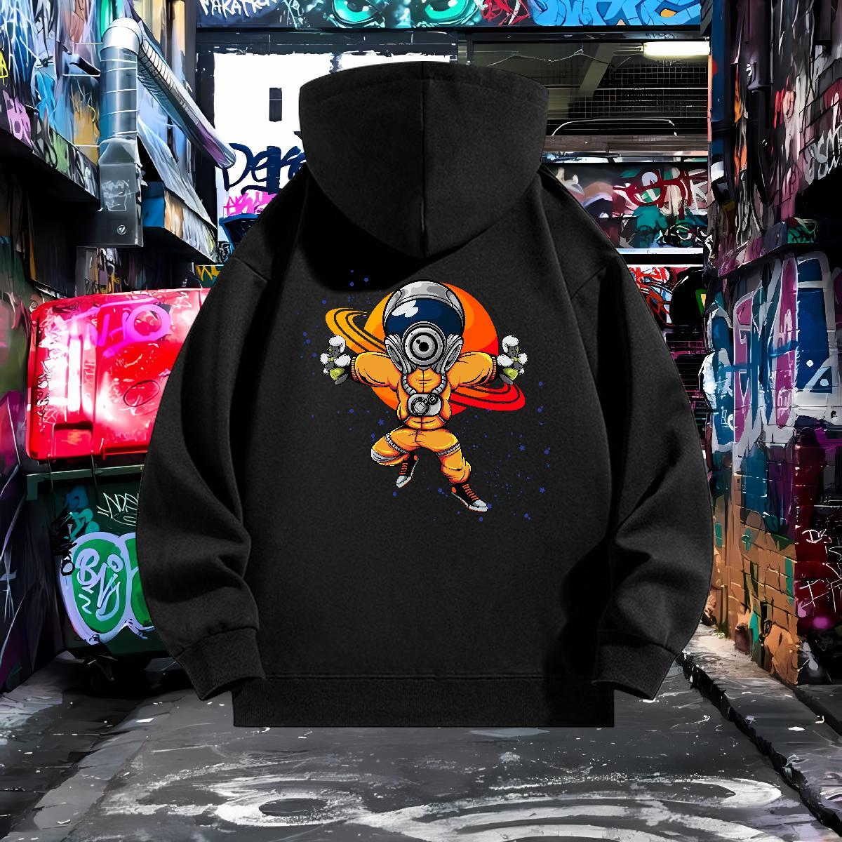 New Arrival Man Hoodie Long Sleeve Drawstring Brand Men's Hooded Sweatshirt Black Oversized Hoody Street Casual Warm Fleece