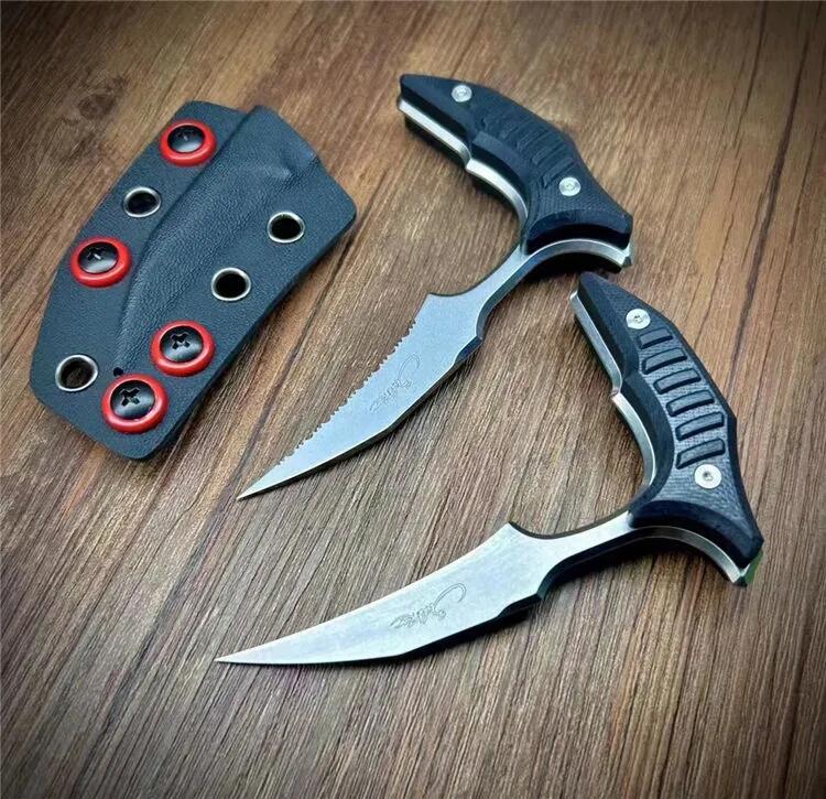 2 Models Claw karambit Fixed blade Knife D2 Blade G10 Handles Pocket Knives Self-Defense EDC Tools