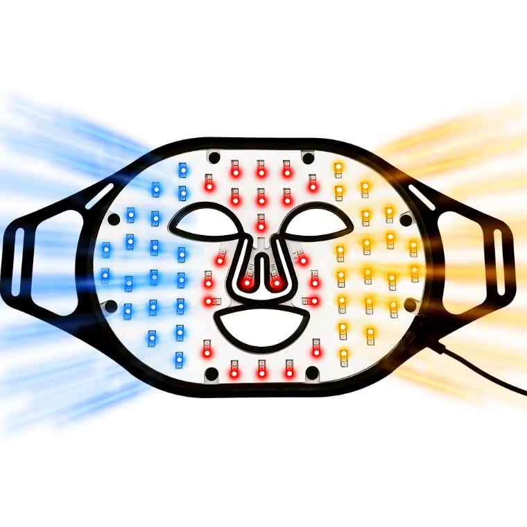 New Trend Beauty Wireless LED Blue Red Infrared Light PDT Photon Therapy Silicon Facial Mask Silicone LED Face Mask