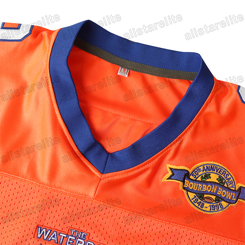 Movie The Water Bobby BOUCHER #9 Football Mens Casual Sports Tee with V-Neck Mud Dogs Bourbon Bowl Sewing Soccer Jersey