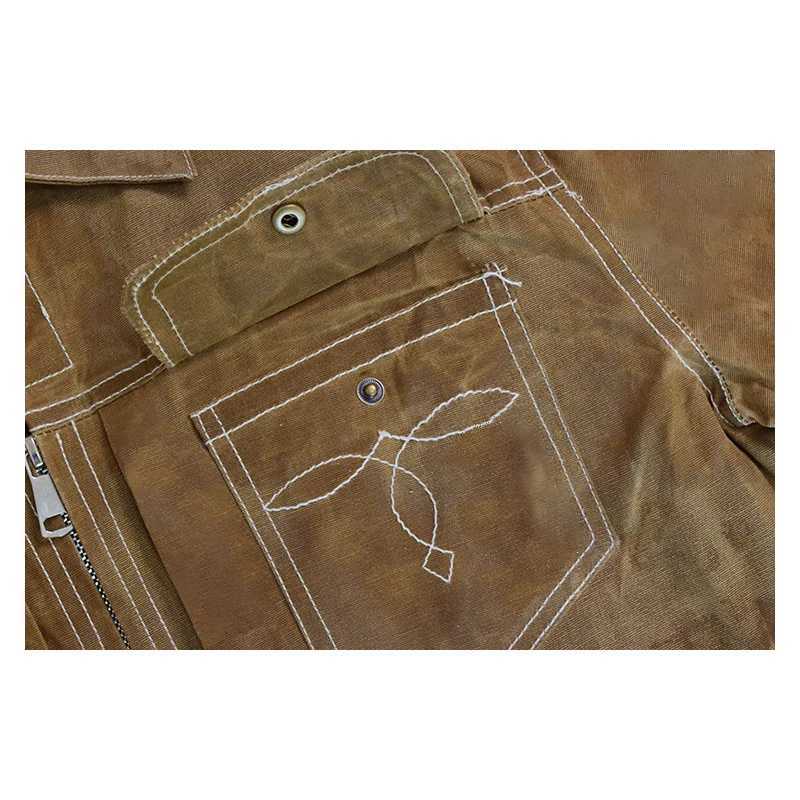 American Tool Retro Collar Canvas Oil Wax Jacket W241102