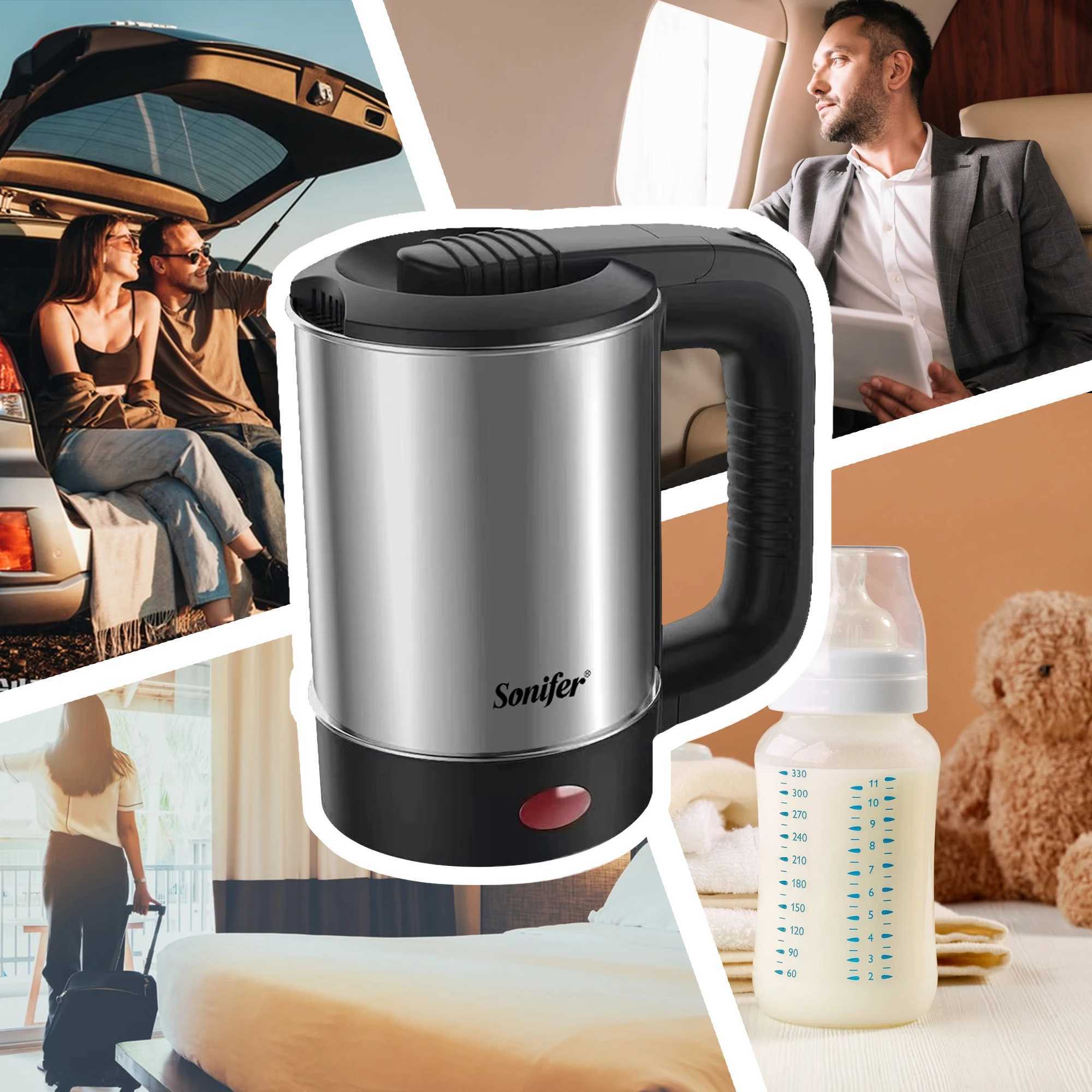 0.5L mini electric kettle tea coffee stainless steel 600W portable travel water boiler suitable for hotel and family travel Sonifer Y241102