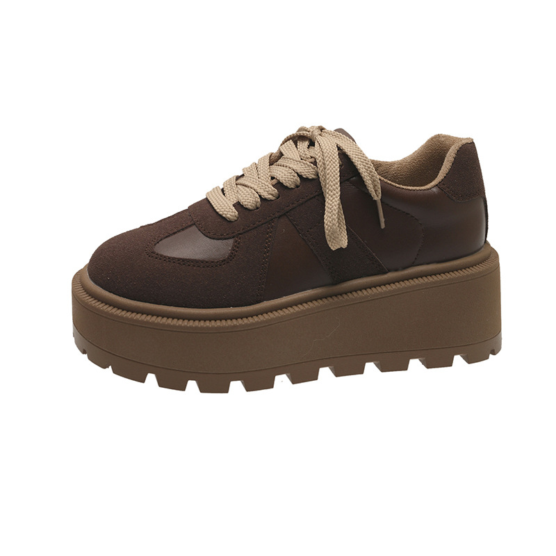Thick soled retro women's 2024 autumn and winter new fashionable sports shoes, internet famous fashion low top German training shoes